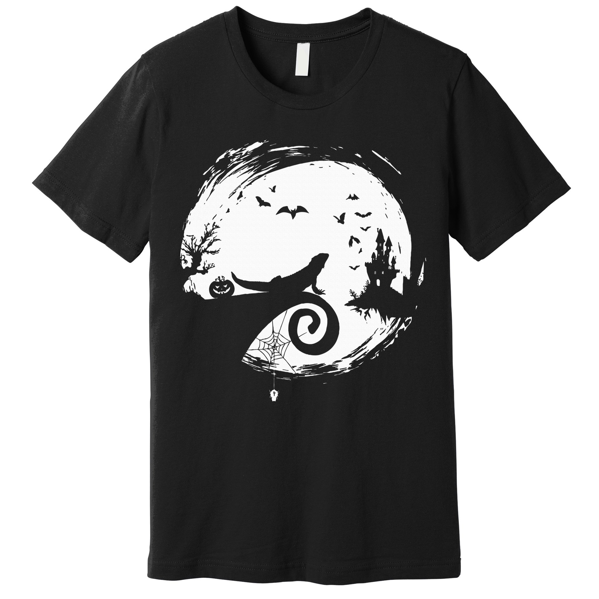 Halloween Costume for Bearded Dragon Spooky Moon Silhouette Premium T-Shirt