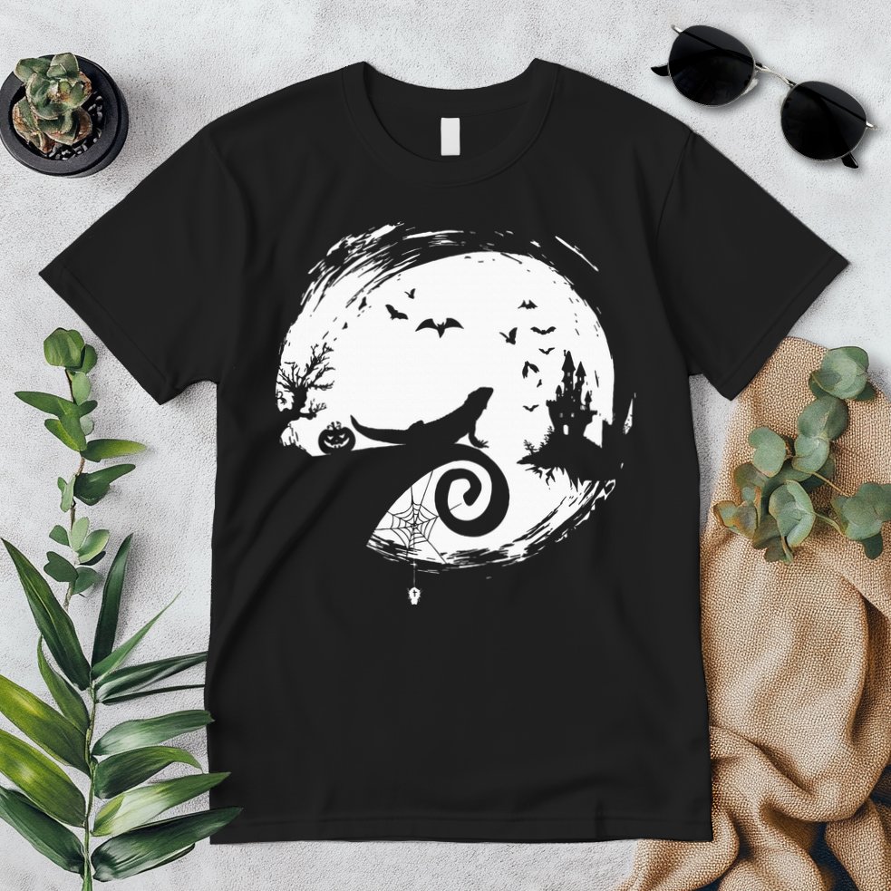 Halloween Costume for Bearded Dragon Spooky Moon Silhouette Premium T-Shirt
