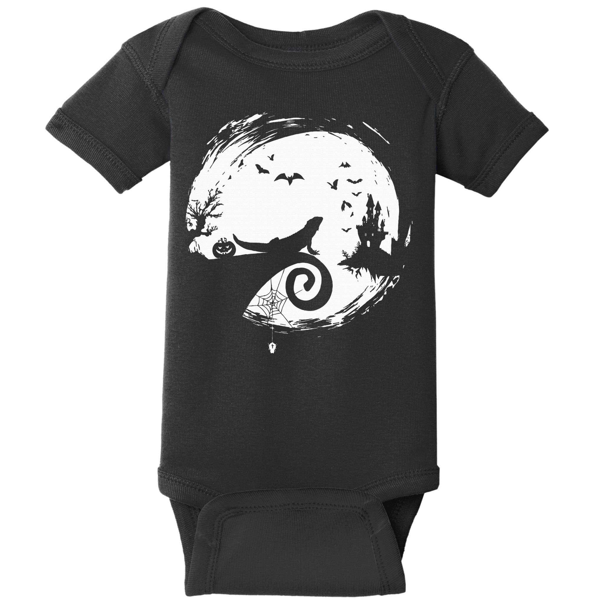 Halloween Costume for Bearded Dragon Spooky Moon Silhouette Baby Bodysuit