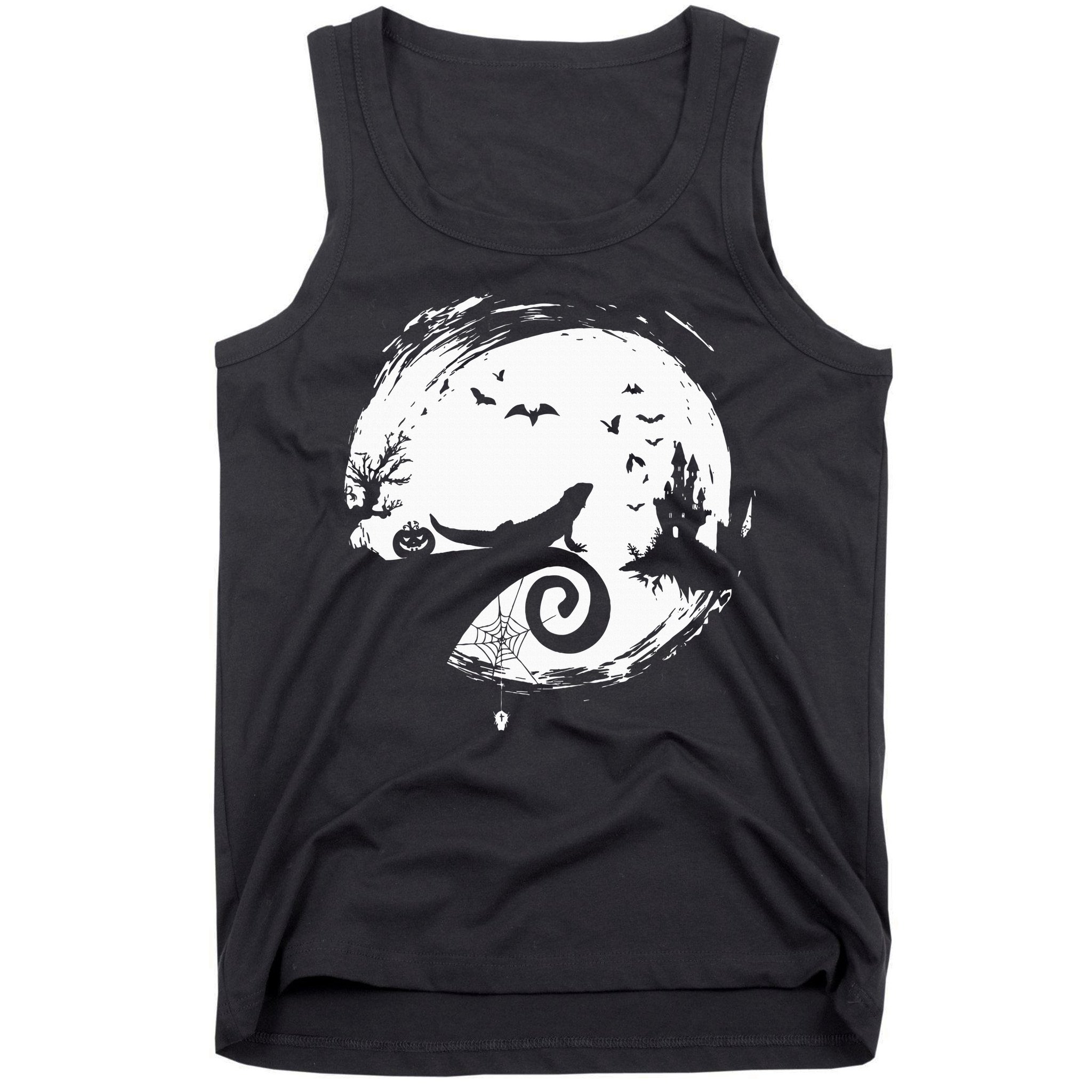 Halloween Costume for Bearded Dragon Spooky Moon Silhouette Tank Top