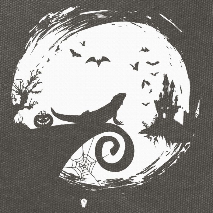 Halloween Costume for Bearded Dragon Spooky Moon Silhouette Cotton Canvas Backpack