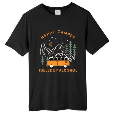 Happy Camper Fueled By Alcohol Funny Drinking Party Camping Tall Fusion ChromaSoft Performance T-Shirt