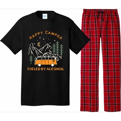 Happy Camper Fueled By Alcohol Funny Drinking Party Camping Pajama Set