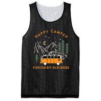 Happy Camper Fueled By Alcohol Funny Drinking Party Camping Mesh Reversible Basketball Jersey Tank