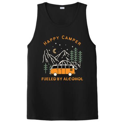 Happy Camper Fueled By Alcohol Funny Drinking Party Camping PosiCharge Competitor Tank