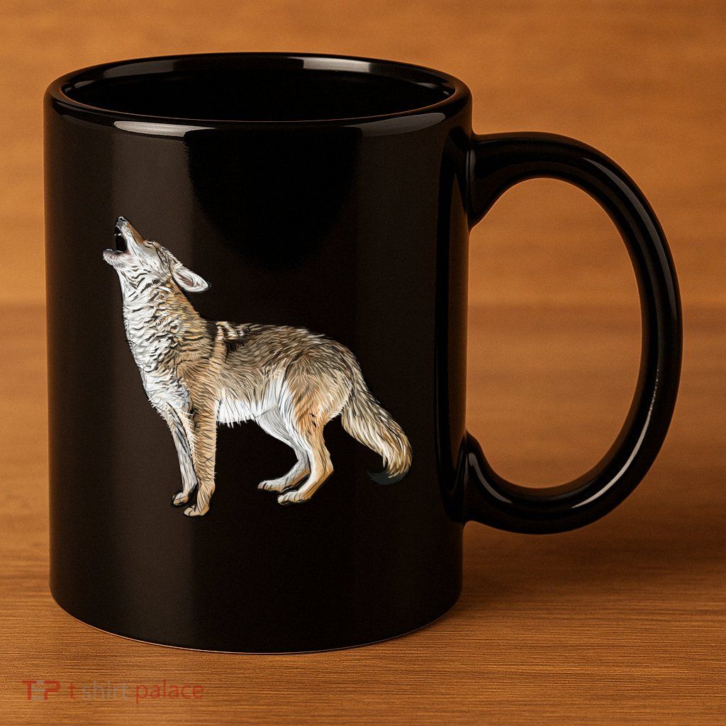 Howling Coyote Funny Coyote Hunting 11oz C Handle Ceramic Mug