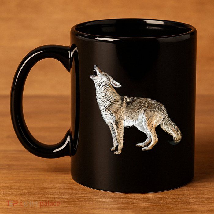 Howling Coyote Funny Coyote Hunting 11oz C Handle Ceramic Mug