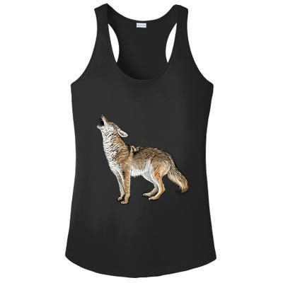 Howling Coyote Funny Coyote Hunting Ladies PosiCharge Competitor Racerback Tank