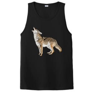 Howling Coyote Funny Coyote Hunting PosiCharge Competitor Tank