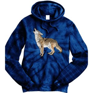 Howling Coyote Funny Coyote Hunting Tie Dye Hoodie