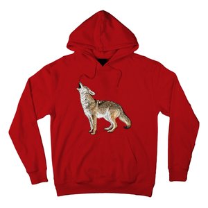 Howling Coyote Funny Coyote Hunting Hoodie