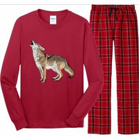 Howling Coyote Funny Coyote Hunting Long Sleeve Pajama Set