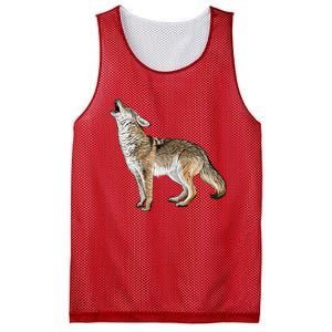 Howling Coyote Funny Coyote Hunting Mesh Reversible Basketball Jersey Tank