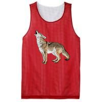 Howling Coyote Funny Coyote Hunting Mesh Reversible Basketball Jersey Tank