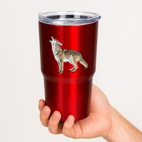 Howling Coyote Funny Coyote Hunting Tumbler