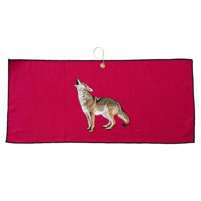 Howling Coyote Funny Coyote Hunting Large Microfiber Waffle Golf Towel