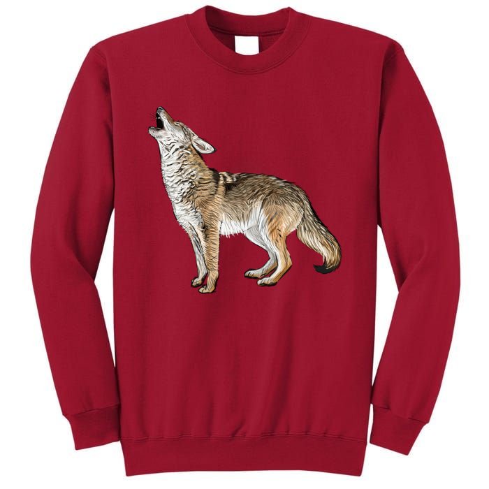 Howling Coyote Funny Coyote Hunting Tall Sweatshirt