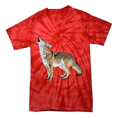 Howling Coyote Funny Coyote Hunting Tie-Dye T-Shirt