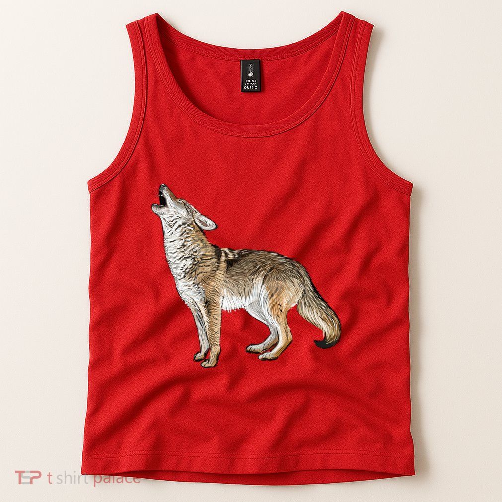 Howling Coyote Funny Coyote Hunting Tank Top