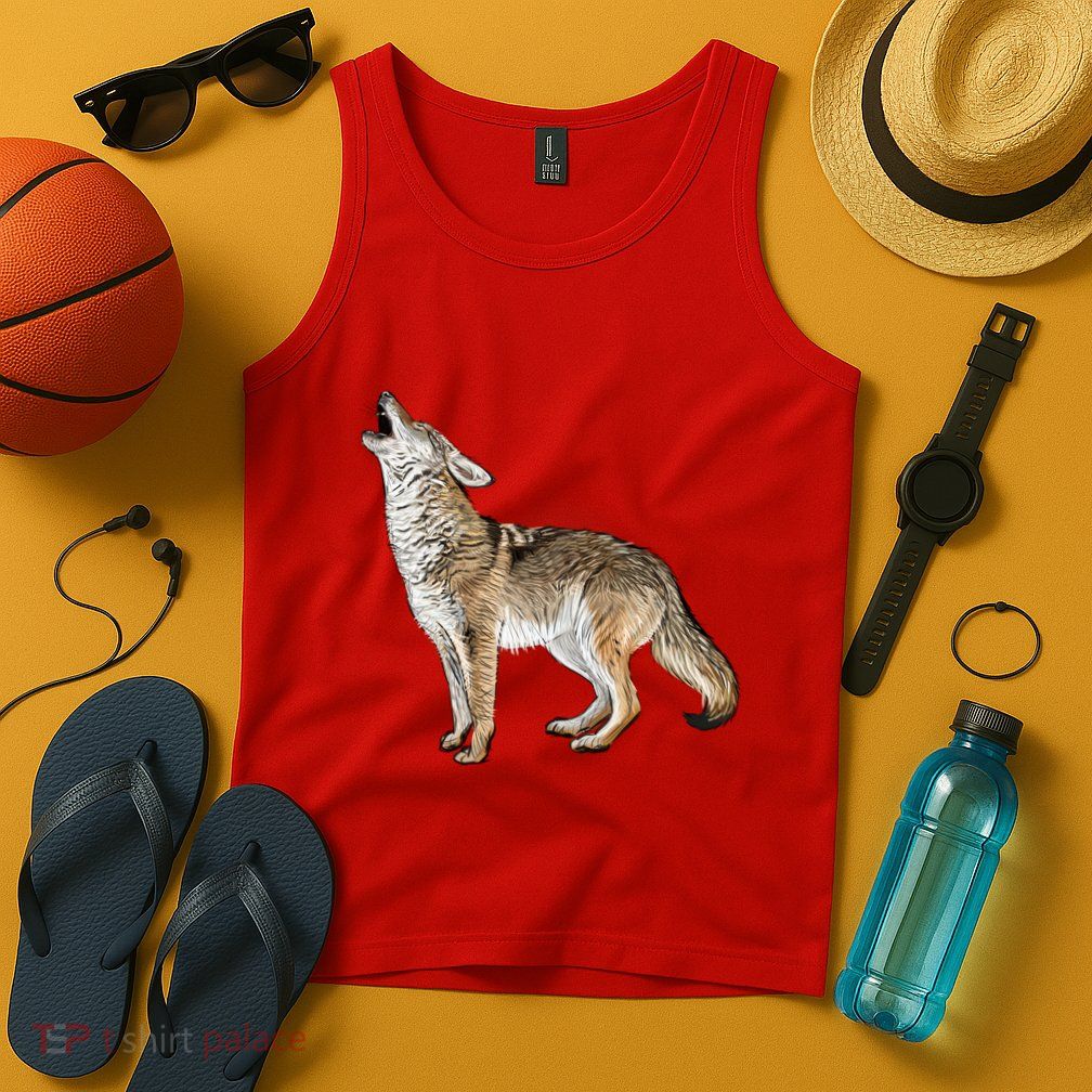 Howling Coyote Funny Coyote Hunting Tank Top