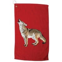 Howling Coyote Funny Coyote Hunting Golf Towel