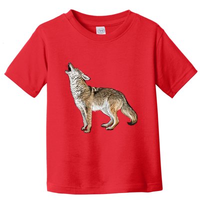 Howling Coyote Funny Coyote Hunting Toddler T-Shirt