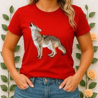 Howling Coyote Funny Coyote Hunting Womens T-Shirt