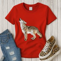 Howling Coyote Funny Coyote Hunting Womens T-Shirt