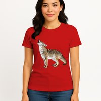 Howling Coyote Funny Coyote Hunting Womens T-Shirt