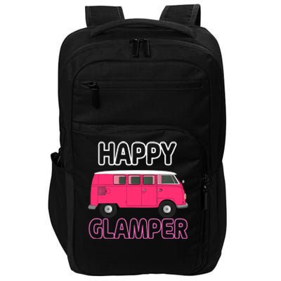 Happy Clamper Funny Camp Camper Camping Graphic Impact Tech Backpack