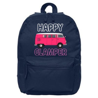 Happy Clamper Funny Camp Camper Camping Graphic 16 in Basic Backpack