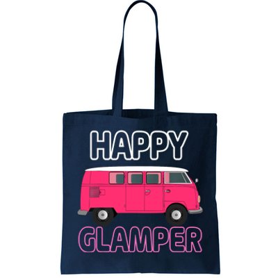 Happy Clamper Funny Camp Camper Camping Graphic Tote Bag