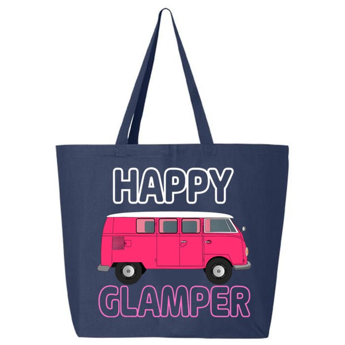 Happy Clamper Funny Camp Camper Camping Graphic 25L Jumbo Tote