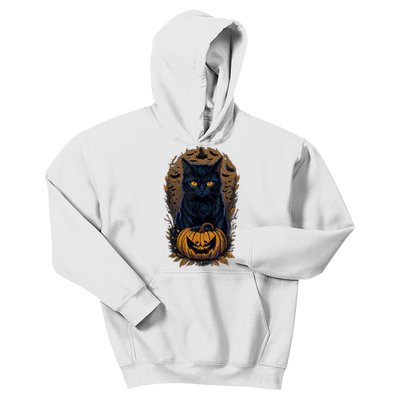 Halloween Cats Funny Cat Halloween Kids Hoodie