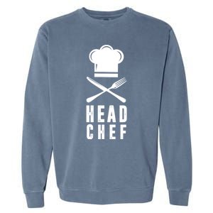 Head Chef Family Outfits Group Matching Sous Chef Mom Gift Garment-Dyed Sweatshirt