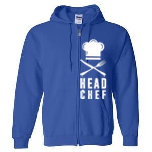 Head Chef Family Outfits Group Matching Sous Chef Mom Gift Full Zip Hoodie