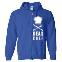 Head Chef Family Outfits Group Matching Sous Chef Mom Gift Full Zip Hoodie