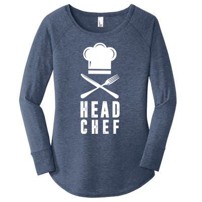 Head Chef Family Outfits Group Matching Sous Chef Mom Gift Women's Perfect Tri Tunic Long Sleeve Shirt