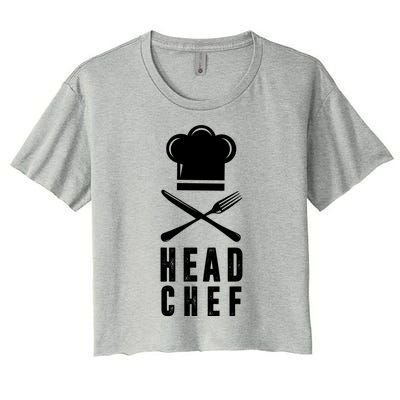 Head Chef Family Outfits Group Matching Sous Chef Mom Gift Women's Crop Top Tee