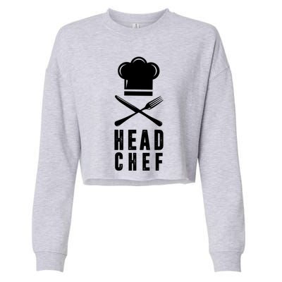 Head Chef Family Outfits Group Matching Sous Chef Mom Gift Cropped Pullover Crew