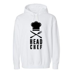 Head Chef Family Outfits Group Matching Sous Chef Mom Gift Garment-Dyed Fleece Hoodie