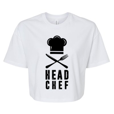 Head Chef Family Outfits Group Matching Sous Chef Mom Gift Bella+Canvas Jersey Crop Tee