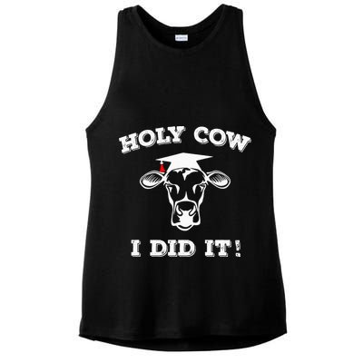 Holy Cow Funny Dairy Farmer Midwest Pride Ladies PosiCharge Tri-Blend Wicking Tank