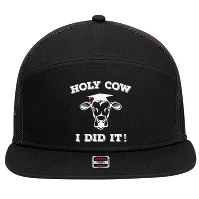 Holy Cow Funny Dairy Farmer Midwest Pride 7 Panel Mesh Trucker Snapback Hat