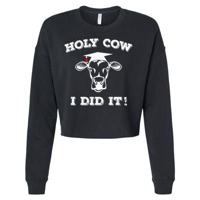 Holy Cow Funny Dairy Farmer Midwest Pride Cropped Pullover Crew