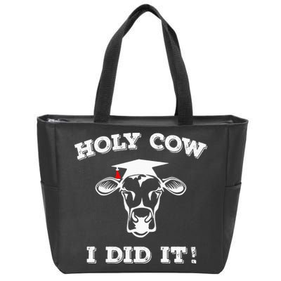 Holy Cow Funny Dairy Farmer Midwest Pride Zip Tote Bag