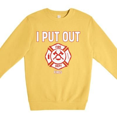 Halloween Costume Funny Firefighter I Put Out Fires Fire Cute Gift Premium Crewneck Sweatshirt