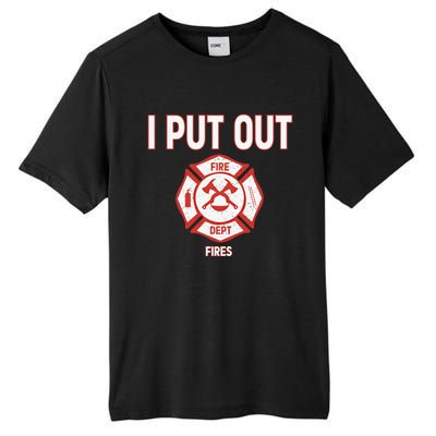 Halloween Costume Funny Firefighter I Put Out Fires Fire Cute Gift Tall Fusion ChromaSoft Performance T-Shirt