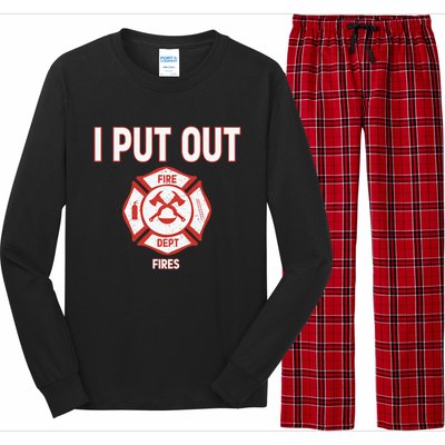 Halloween Costume Funny Firefighter I Put Out Fires Fire Cute Gift Long Sleeve Pajama Set