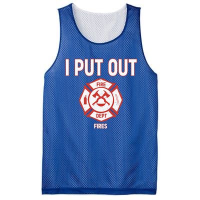 Halloween Costume Funny Firefighter I Put Out Fires Fire Cute Gift Mesh Reversible Basketball Jersey Tank